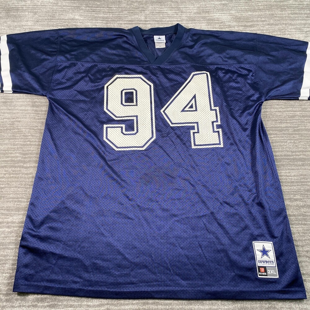 Dallas Cowboys Jersey Mens 2XL Blue NFL Football Ware 94 Authentic Apparel
